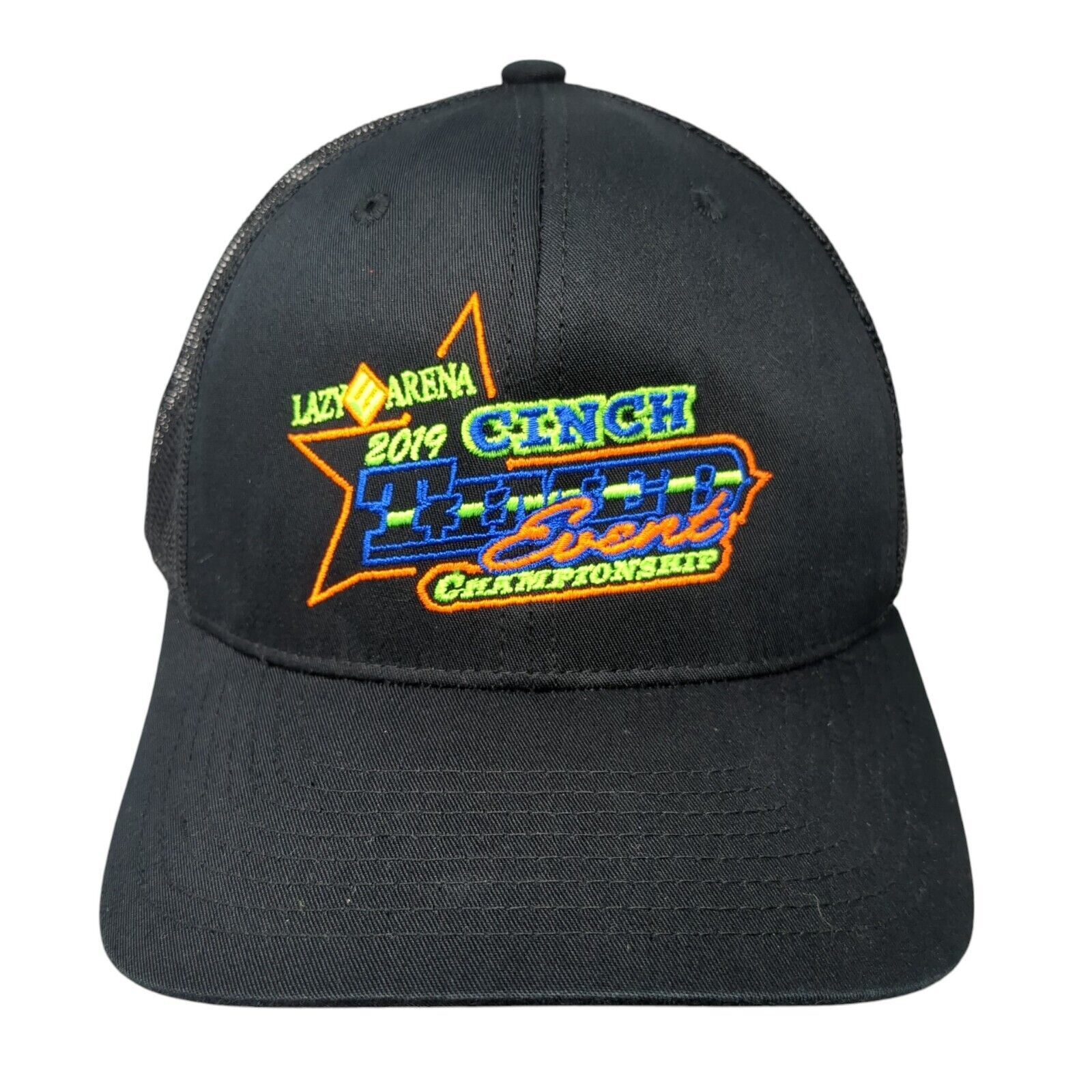 Lazy Arena 2019 Cinch Timed Event Championship Snapback Trucker Hat Black Os